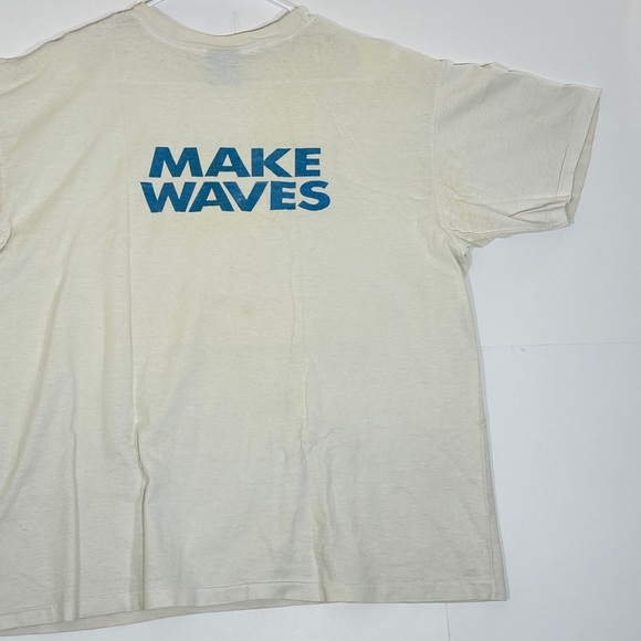 Vintage Just Add Bacardi T-Shirt Men Size XL White Make Waves Promo Shirt 1990s - Picture 9 of 13